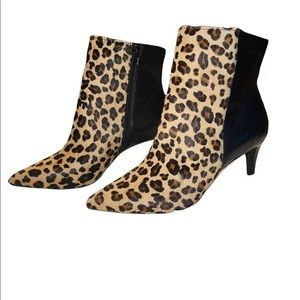 Walking Cradles Leopard print calf hair boots genuine leather 8